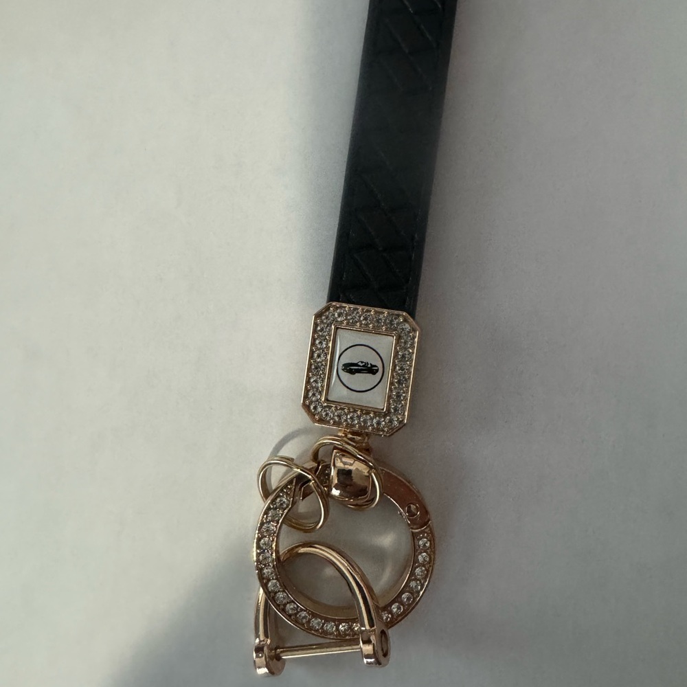 Elegant Black and Gold Keychain